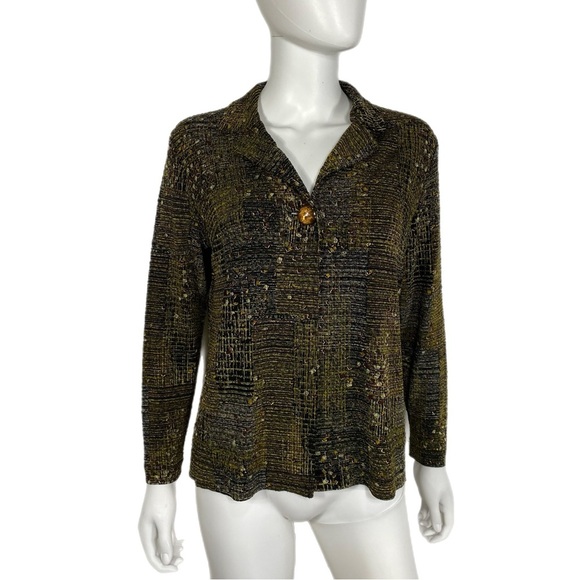 Laura Ashley Petite Hold , Copper Design One Button Fly Away Knit Jacket - Picture 1 of 8